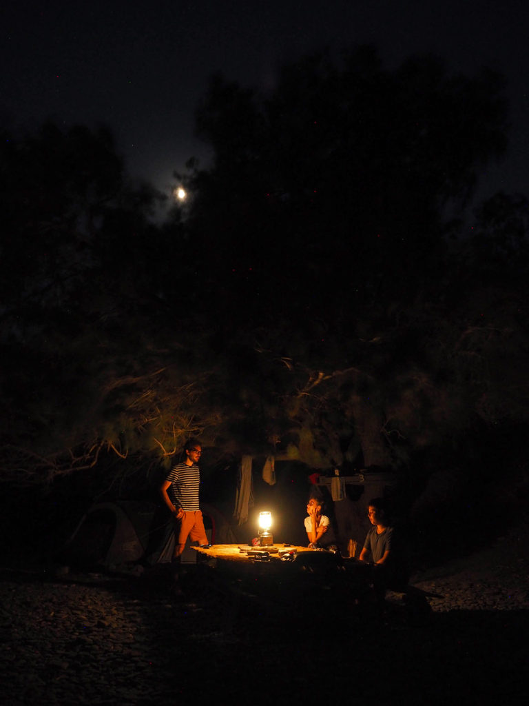 Karpathos: Il campo la notte